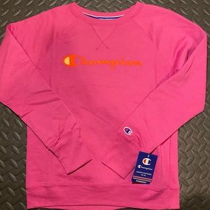 Champion pink crew neck sweatshirt brand new